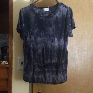 FINAL PRICE Black acid washed short sleeve shirt